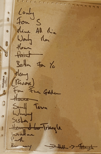 SG setlist